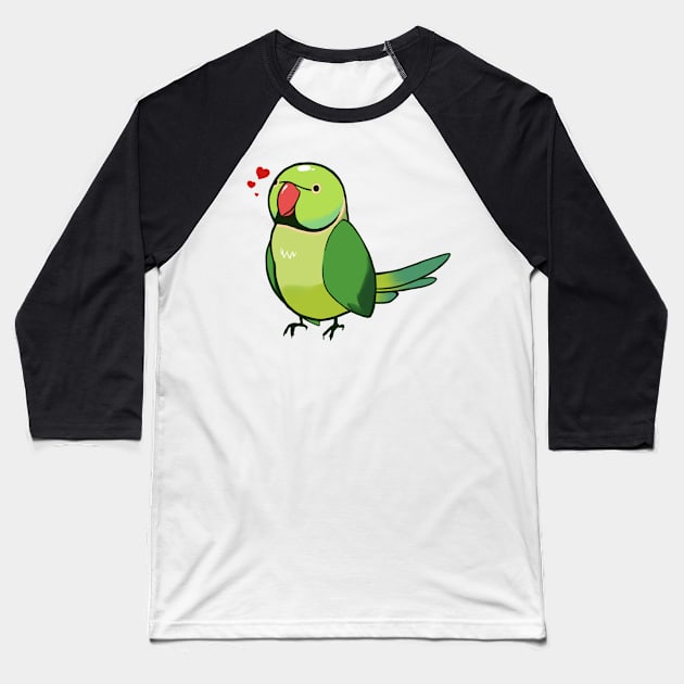 Ringneck Parakeet 1 Baseball T-Shirt by Shemii